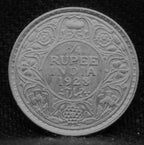 Quarter RUPEE 1928 George V Silver coins