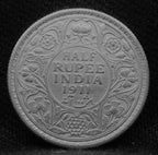 Half RUPEE 1911 George V Silver coins