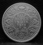 Half RUPEE 1918 George V Silver coins