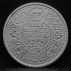 Half RUPEE 1924 George V Silver coins