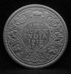 Half Rupee 1912 George V Silver coins