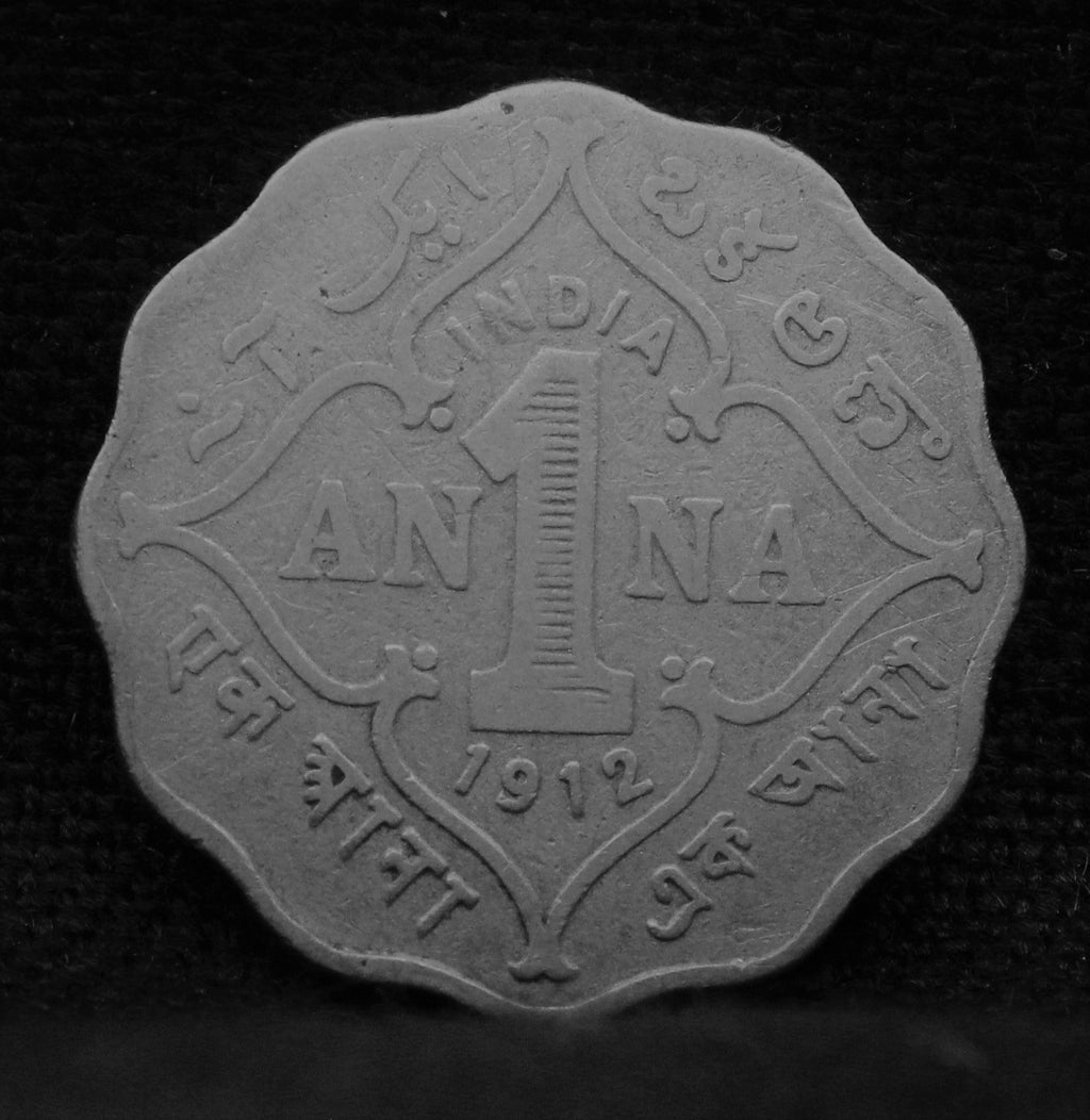 1 Anna 1912 George V Copper-Nickel coins