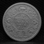 Quarter Rupee 1914 George V coins