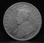 Quarter Rupee 1915 George V coins