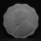 1 Anna 1916 George V coins