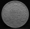 Half Rupee 1916 George V coins