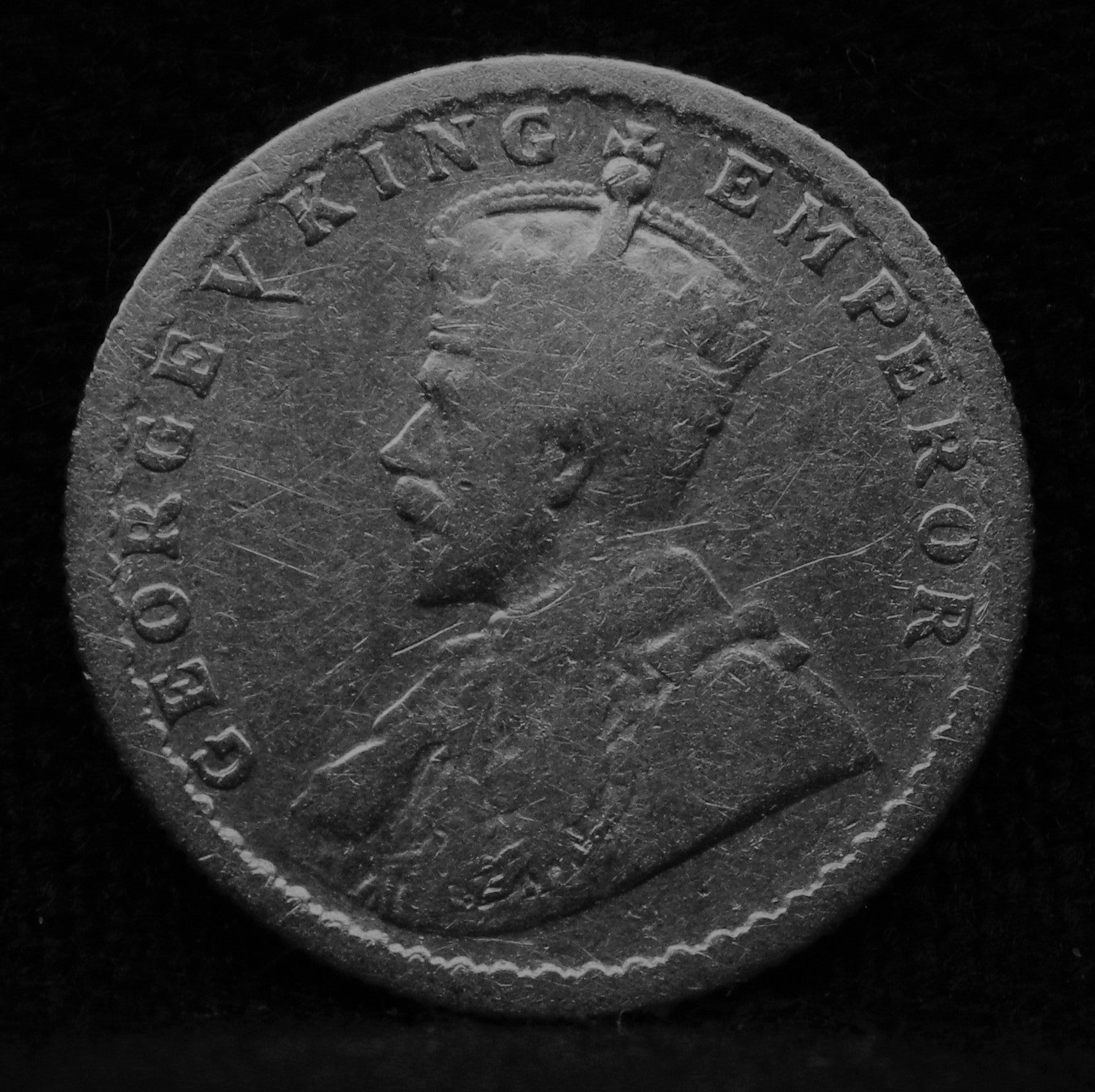 Quarter Rupee 1917 George V Coin