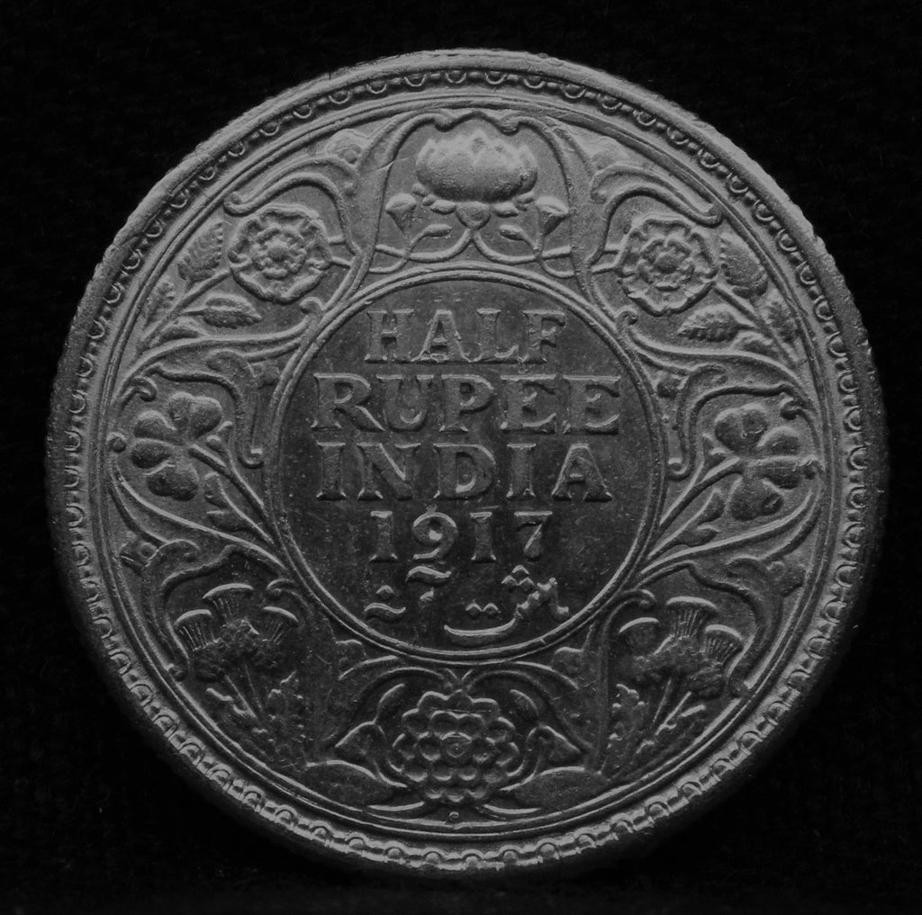 Half Rupee 1917 George V Coins