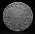 Quarter Rupee 1917 George V Coin