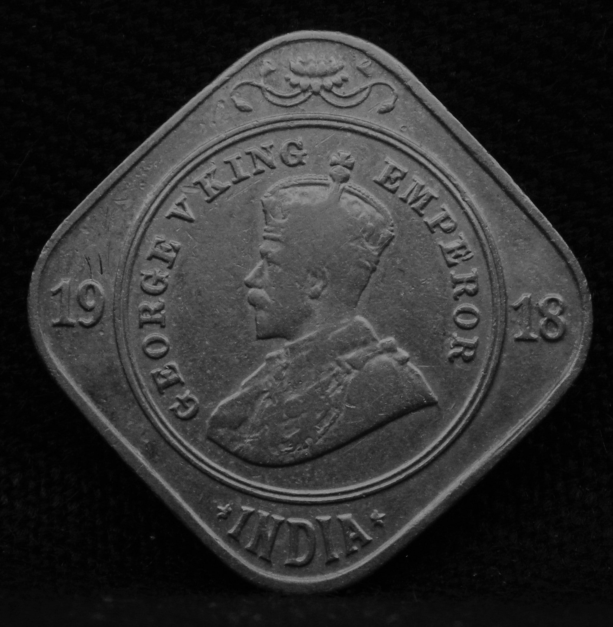 2 Annas 1918 George V Coins