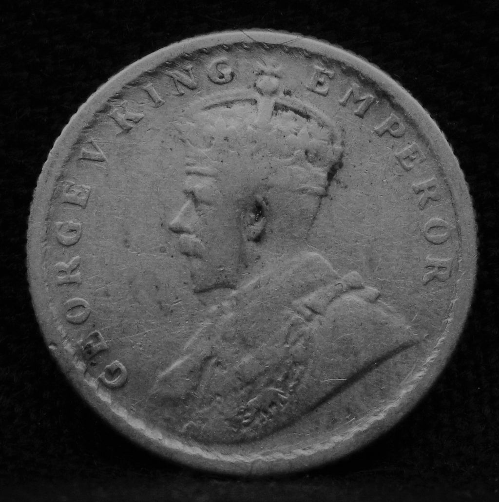 Quarter Rupee 1918 George V coins