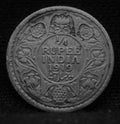 Quarter Rupee 1919 George V coins