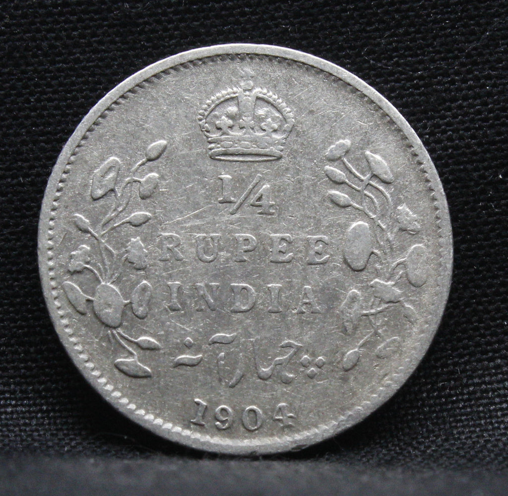 Quarter Rupees 1904 Edward VII Silver coins