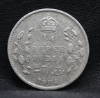 Quarter Rupees 1904 Edward VII Silver coins
