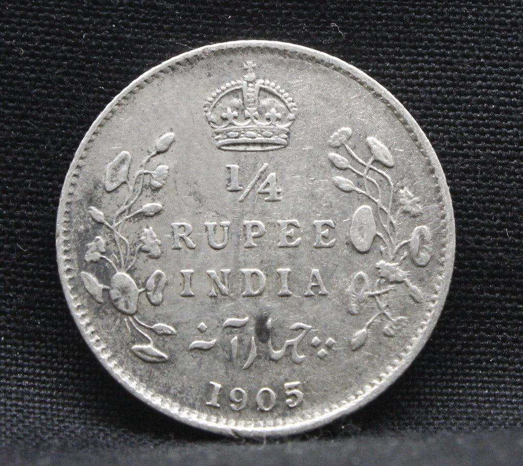 Quarter Rupees 1905 Edward VII Silver coins