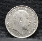 2 Annas 1905 Edward VII Silver coins