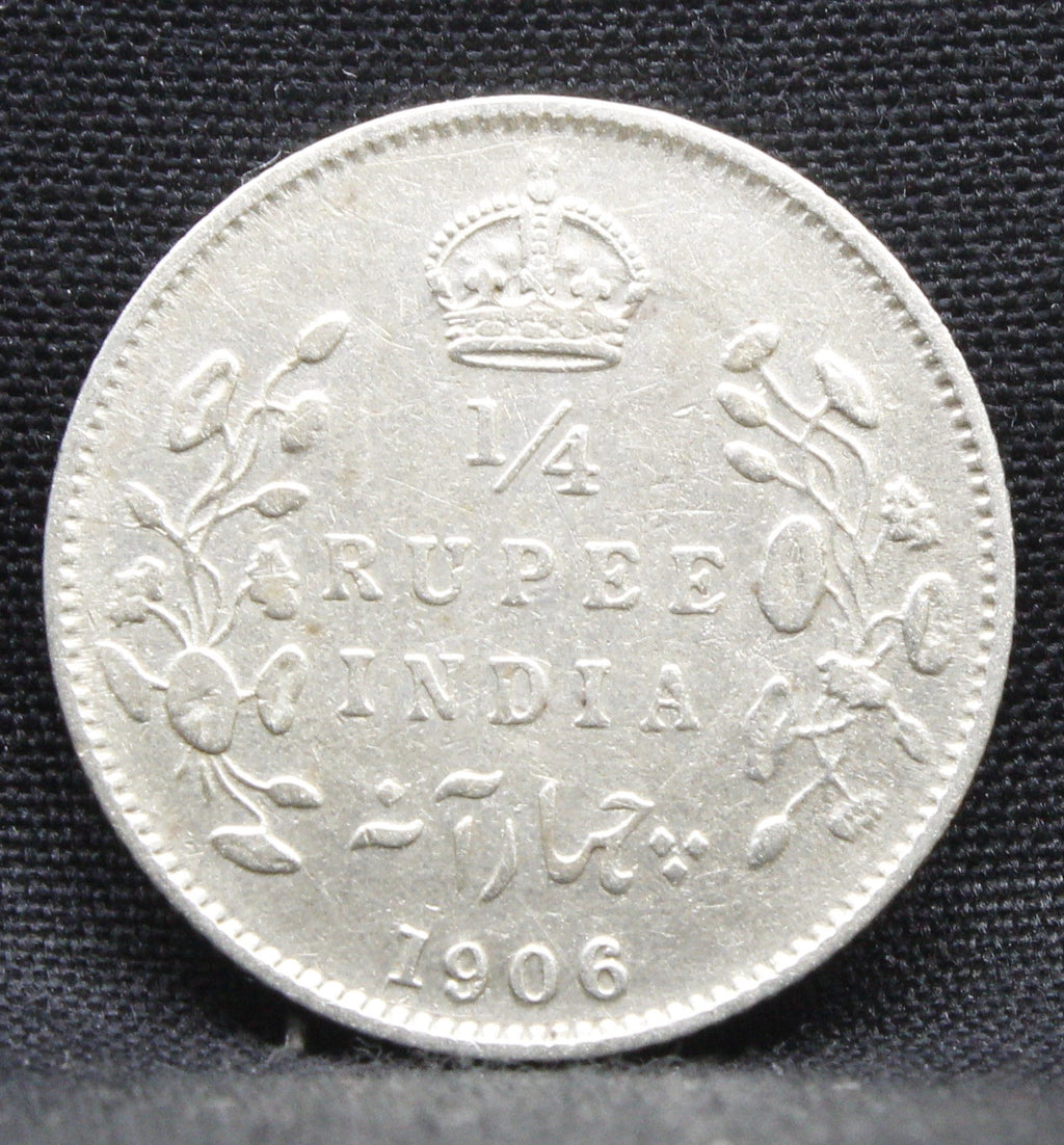 Quarter Rupees 1906 Edward VII Silver coins