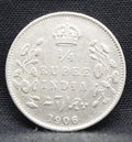 Quarter Rupees 1906 Edward VII Silver coins