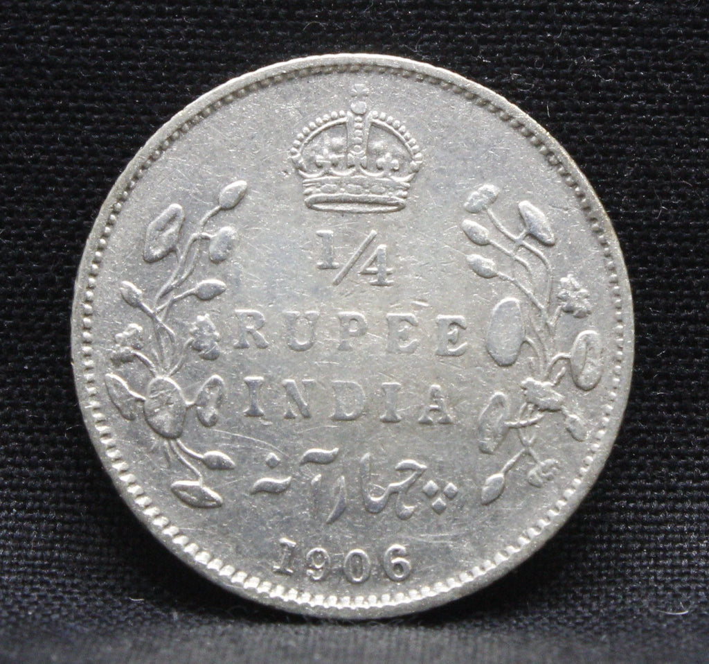 Quarter Rupees 1906 Edward VII Silver coins