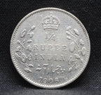 Quarter Rupees 1906 Edward VII Silver coins