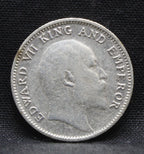 Quarter Rupees 1906 Edward VII Silver coins