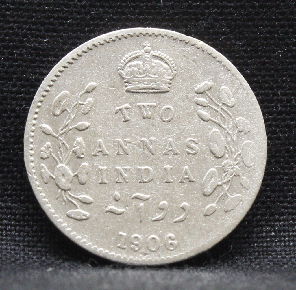 2 Annas 1906 Edward VII Silver coins