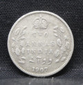 2 Annas 1907 Edward VII Silver coins