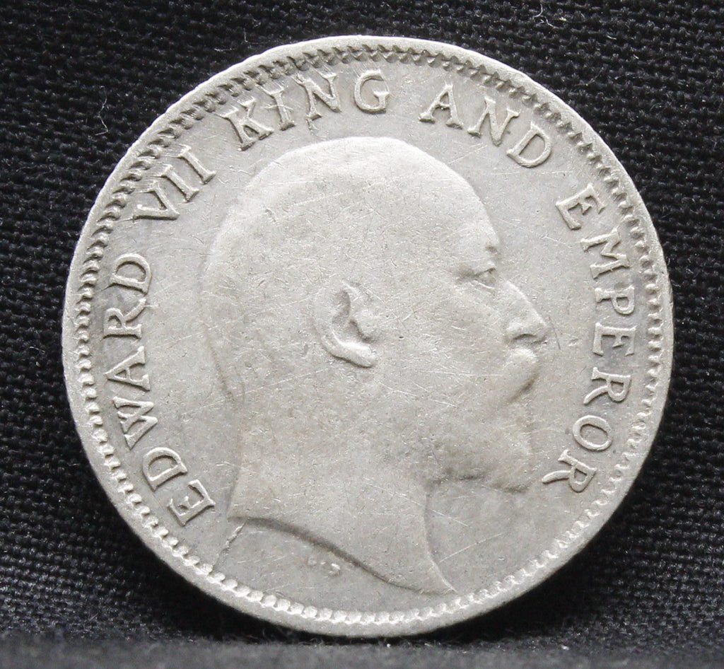 Quarter Rupees 1907 Edward VII Silver coins