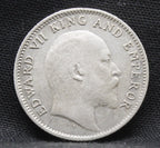 Quarter Rupees 1907 Edward VII Silver coins