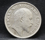 Quarter Rupees 1907 Edward VII Silver coins