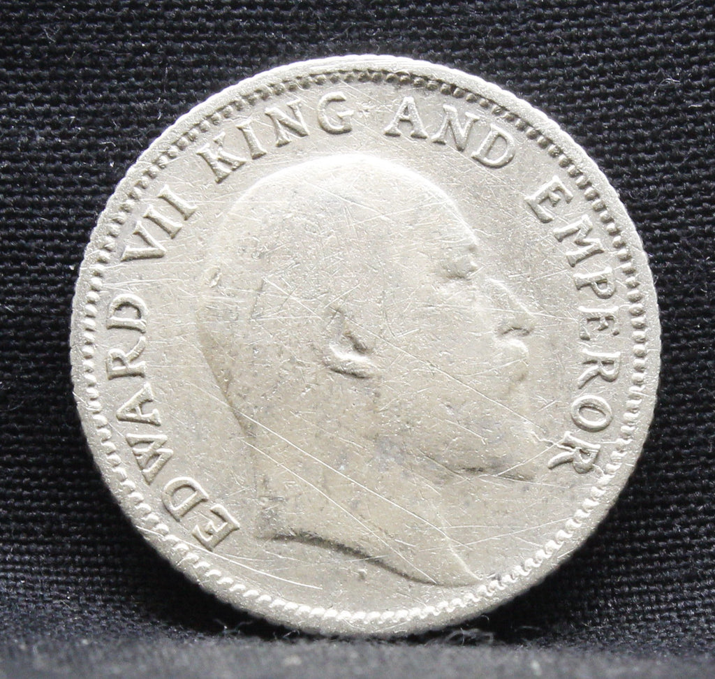 Quarter Rupees 1907 Edward VII Silver coins