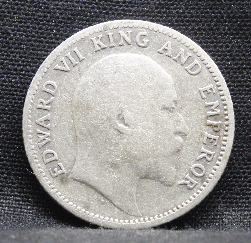 Quarter Rupees 1907 Edward VII Silver coins