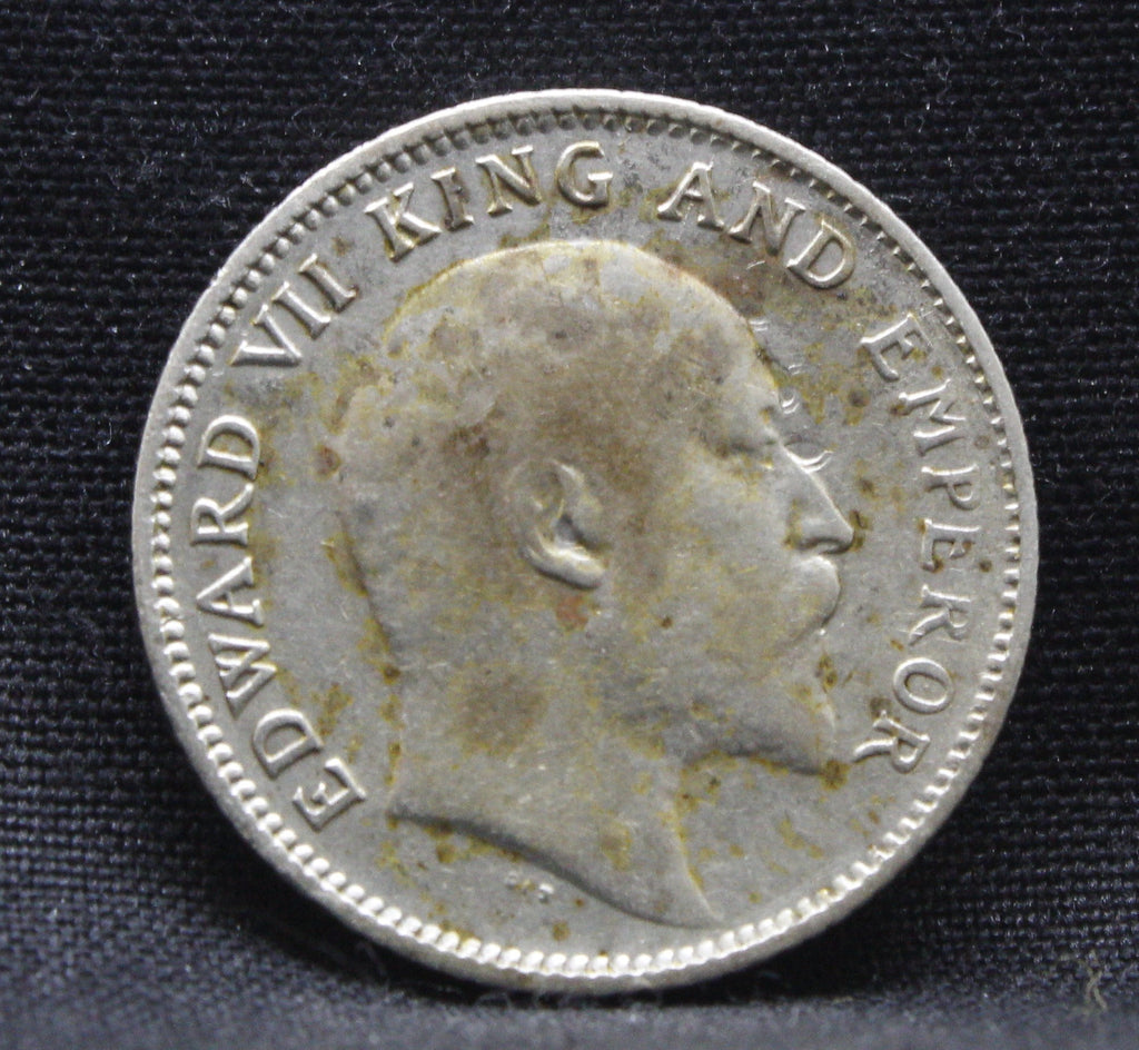 Quarter Rupees 1908 Edward VII Silver coins