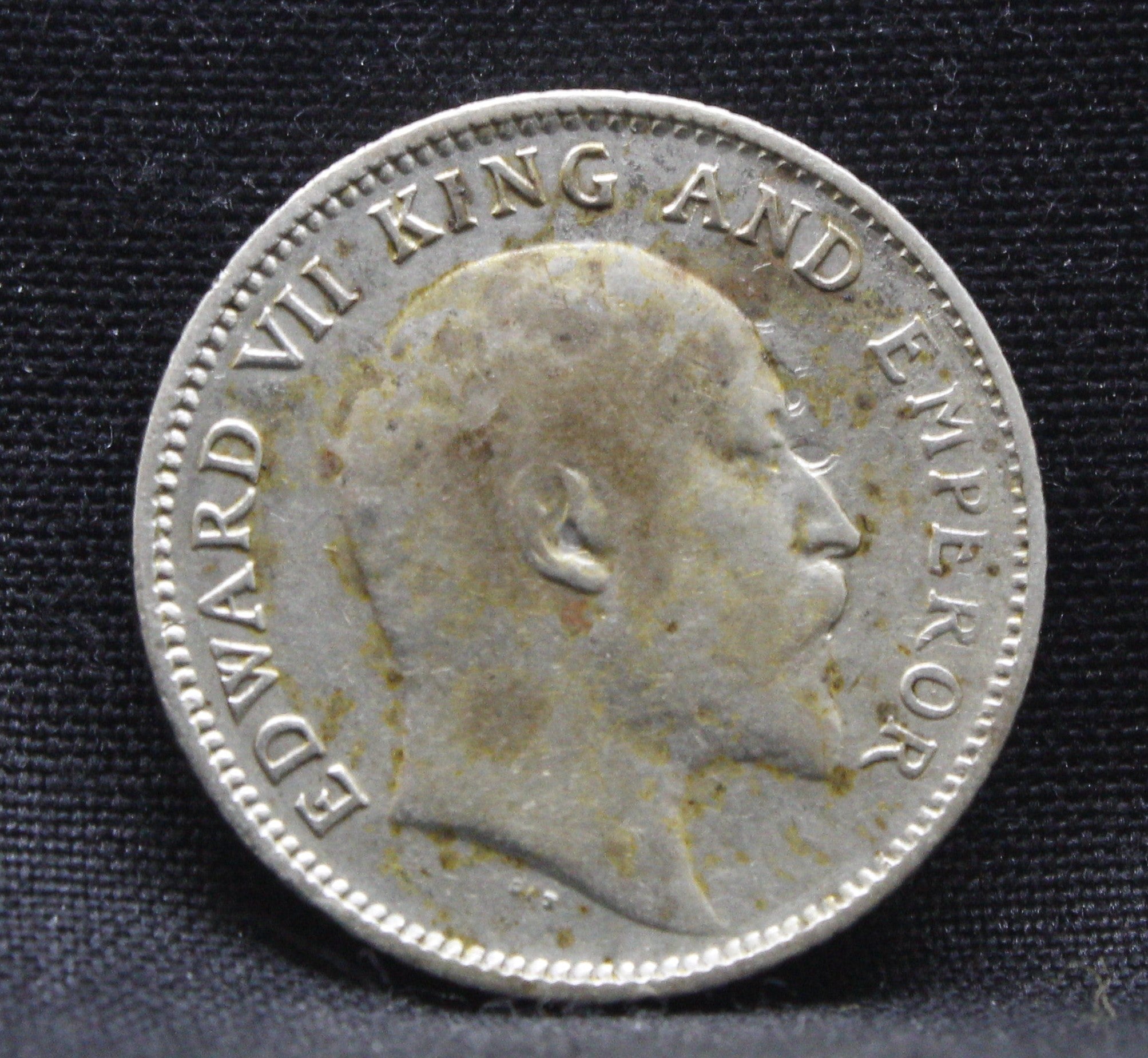 Quarter Rupees 1908 Edward VII Silver coins