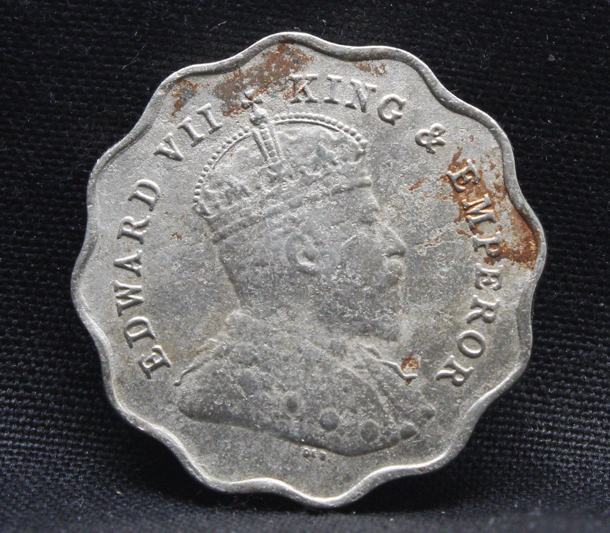 1 Anna 1908 Edward VII Copper-Nickel coins