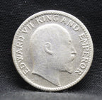 Quarter Rupees 1908 Edward VII Silver coins