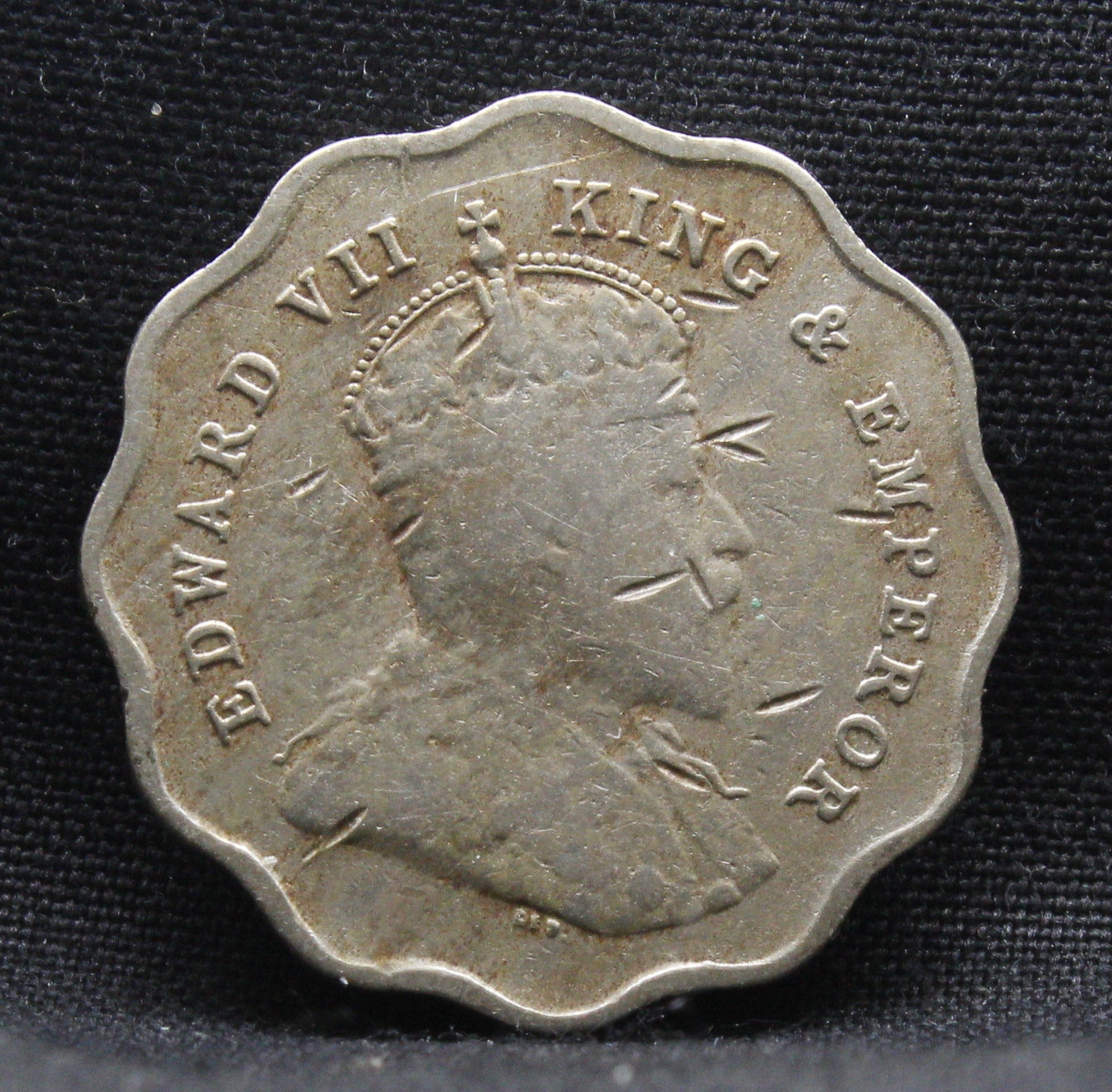 1 Anna 1909 Edward VII Copper-Nickel coins