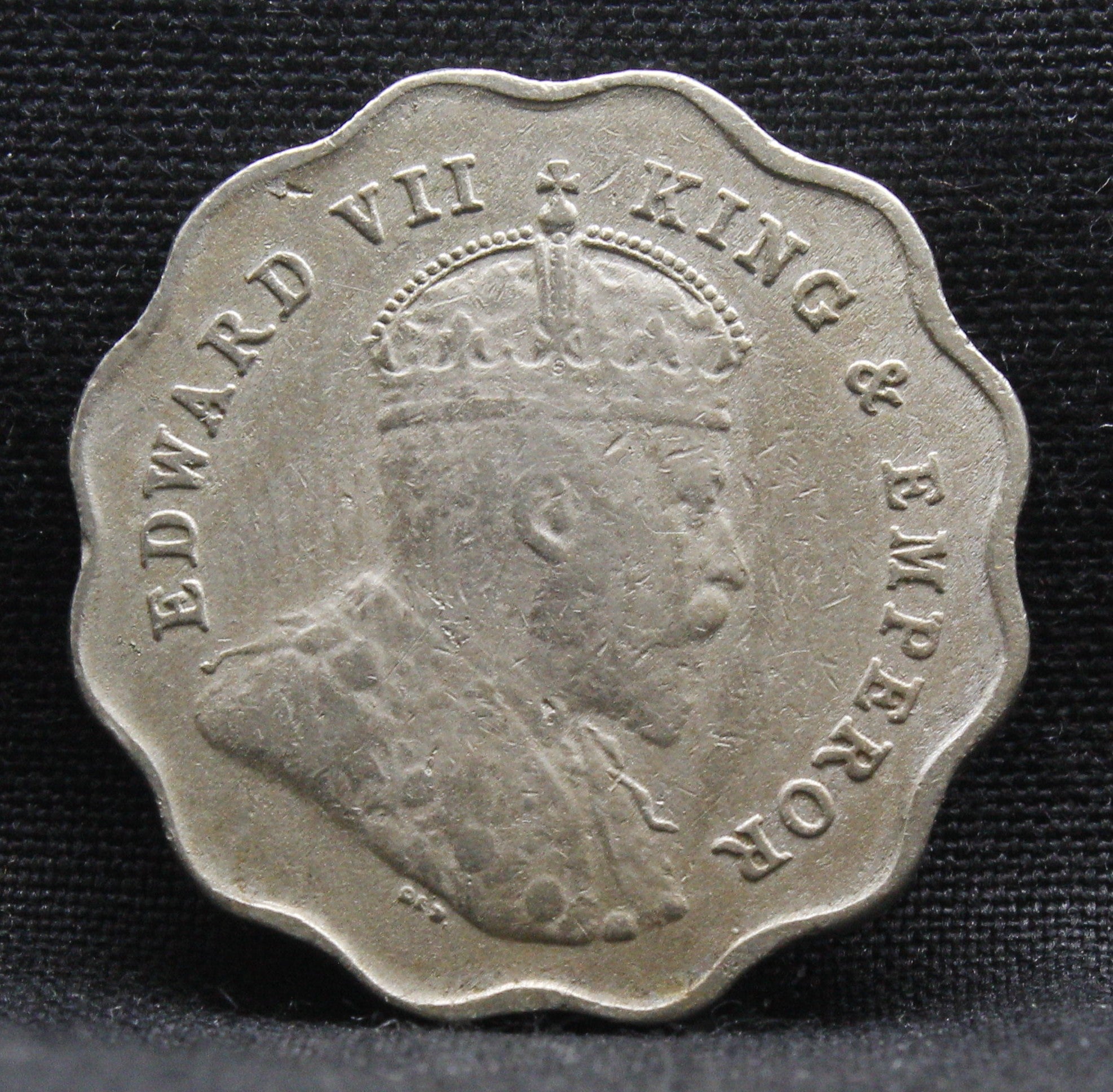 1 Anna 1908 Edward VII Copper-Nickel coins