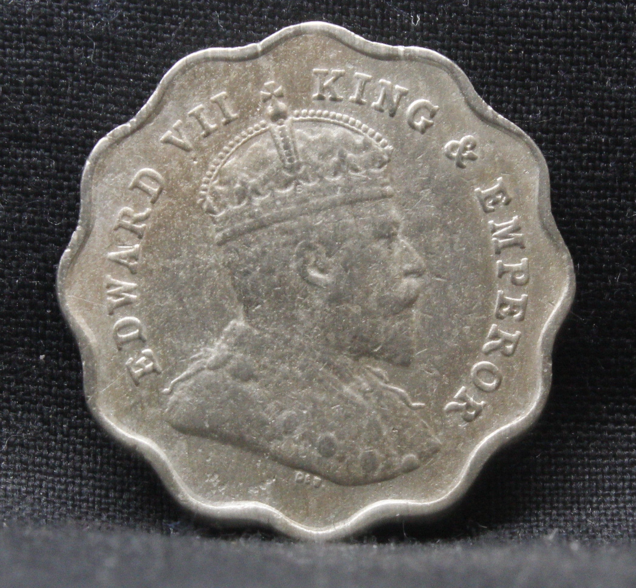 1 Anna 1909 Edward VII Copper-Nickel coins