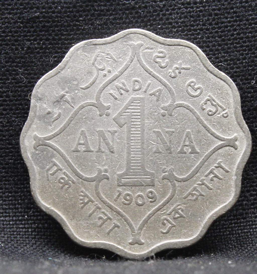 1 Anna 1909 Edward VII Copper-Nickel coins