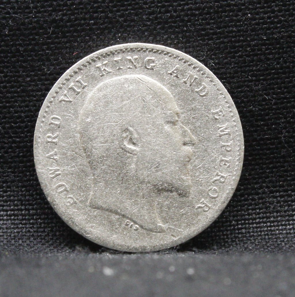2 Annas 1909 Edward VII Silver coins