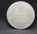 Quarter Rupees 1910 Edward VII Silver coins