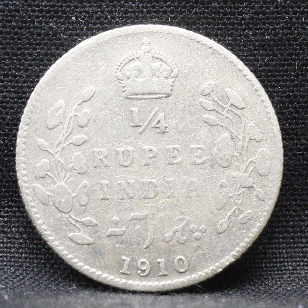 Quarter Rupees 1910 Edward VII Silver coins