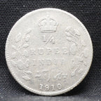 Quarter Rupees 1910 Edward VII Silver coins