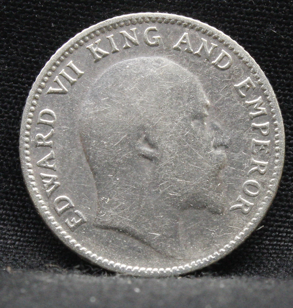 Quarter Rupees 1910 Edward VII Silver coins