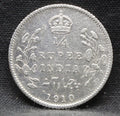 Quarter Rupees 1910 Edward VII Silver coins