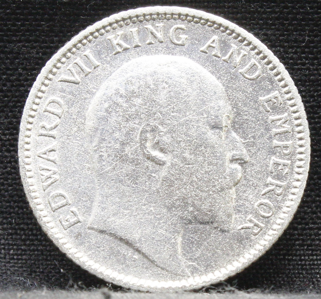 Quarter Rupees 1910 Edward VII Silver coins