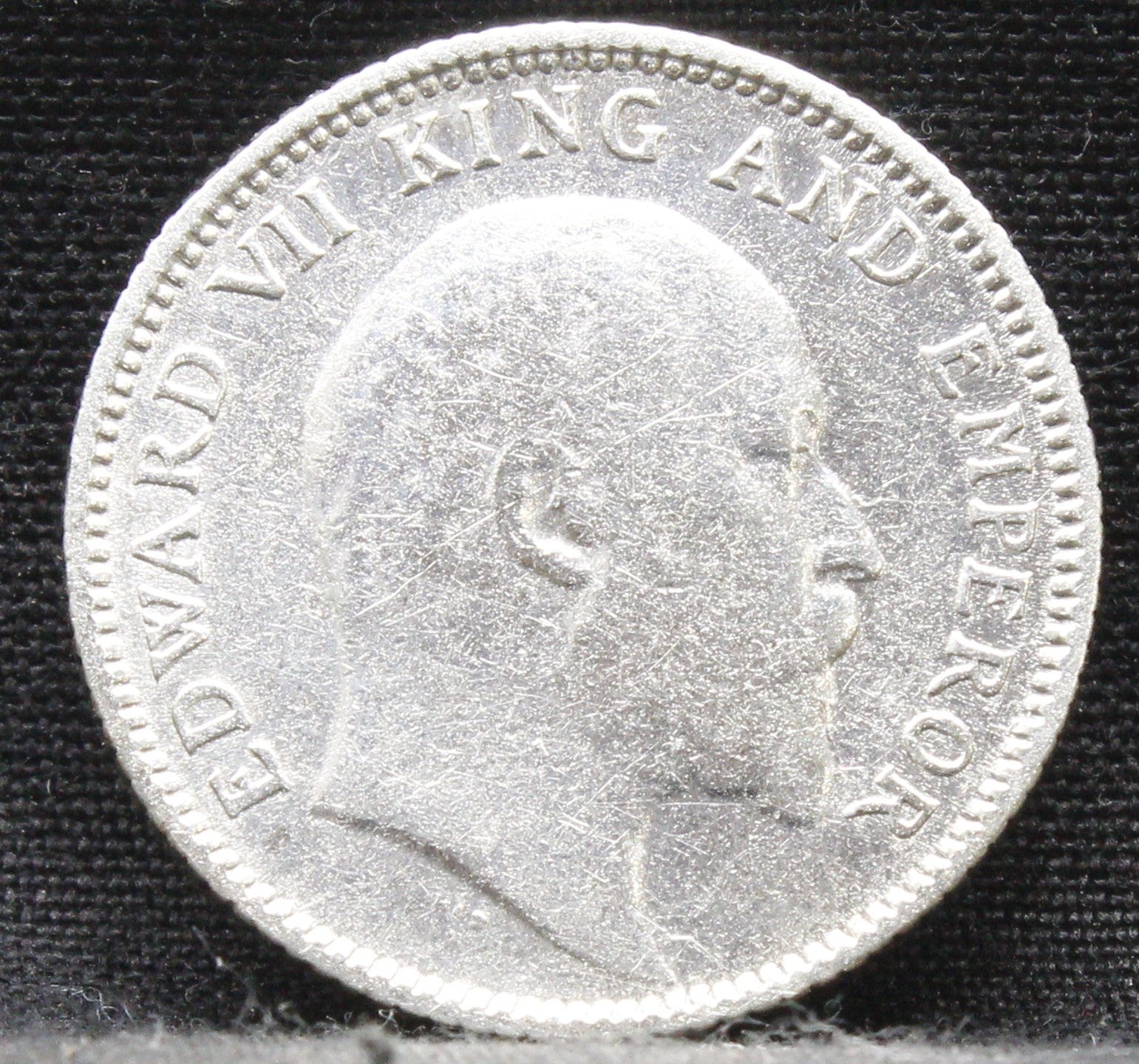 Quarter Rupees 1910 Edward VII Silver coins