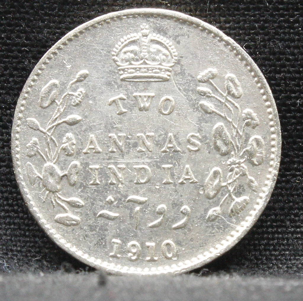 2 Annas 1910 Edward VII Silver coins