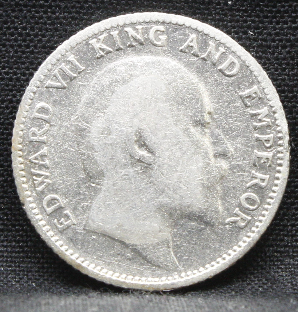 Quarter Rupees 1910 Edward VII Silver coins